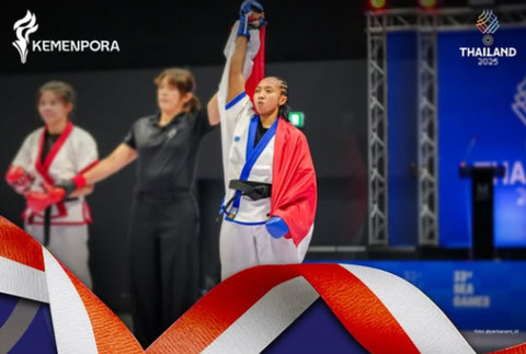 Peraih medali emas mixed martial arts thriathlon. Foto: Instagram @kemenpora