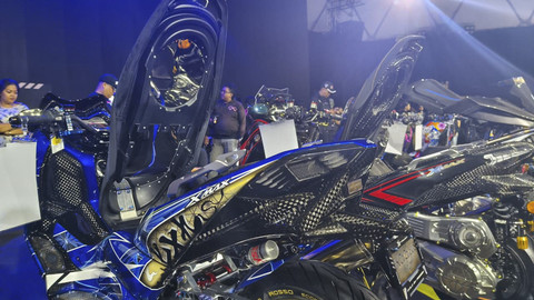 Modifikasi Yamaha XMAX yang sabet gelar CustoMAXI 2025. Foto: Sena Pratama/kumparan
