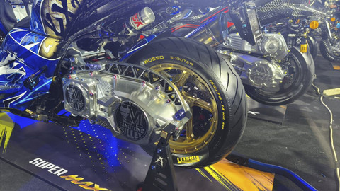 Modifikasi Yamaha XMAX yang sabet gelar CustoMAXI 2025. Foto: Sena Pratama/kumparan