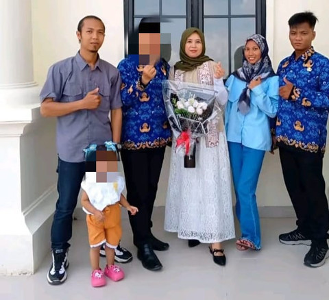 Kepala Desa  Sentul, Kecamatan Tanjung Batu, berinisial FY, saat dilantik sebagai PPPK Paruh Waktu. Foto : Istimewa