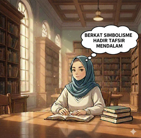 Simbolisme dalam karya sastra prosa dapat menghadirkan tafsiran (interpretasi) mendalam. (Sumber: Gemini 3 AI)