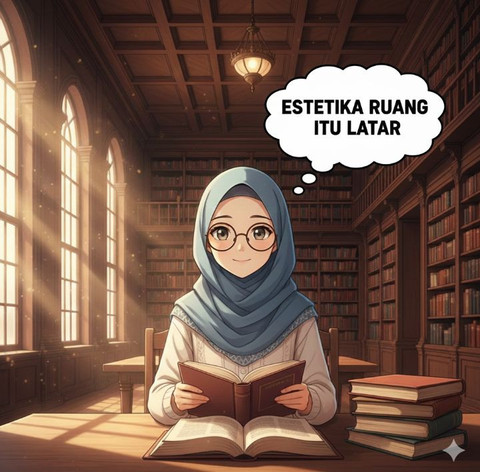 Latar karya sastra bukan sekadar dekorasi tempat melainkan juga merupakan deskripsi estetika ruang. (Sumber: Gemini 3 AI)