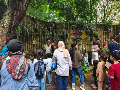 Suasana Bandung Zoo saat dibuka kembali dengan bayar donasi seikhlasnya, Sabtu (27/12). Foto: Linda Lestari/kumparan