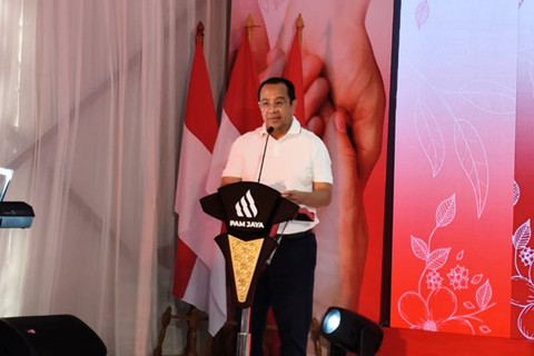 Dirut PAM Jaya, Arief Nasrudin di acara Donor Darah dalam rangka HUT PAM Jaya ke-103 di Kantor PAM Jaya Jakarta Timur pada Minggu (28/12/2025). Foto: Luthfi Humam/kumparan