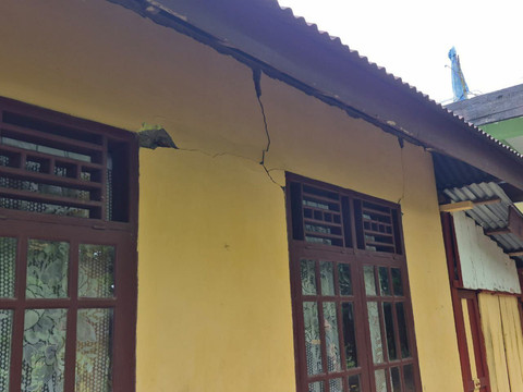 Penampakan rumah rusak akibat gempa di Kec. Palembayan, Kab. Agam. Foto: Dok. MDMC Muhammadiyah Kec. Palembayan