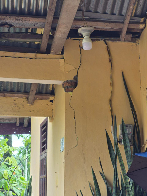 Penampakan rumah rusak akibat gempa di Kec. Palembayan, Kab. Agam. Foto: Dok. MDMC Muhammadiyah Kec. Palembayan
