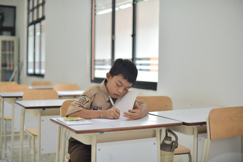 Muhammad Risky Pratama (12) Sekolah Rakyat Menengah Pertama (SRMP) 2 Medan, Sumatera Utara. Foto: Biro Humas Kemensos/ Airlangga Jati