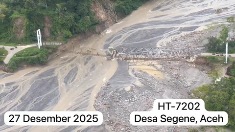 Penampakan dari udara saat helikopter dikerahkan untuk kirim bantuan ribuan ton beras dan logistik ke titik lokasi terisolir di Aceh. Foto: Dok. Istimewa