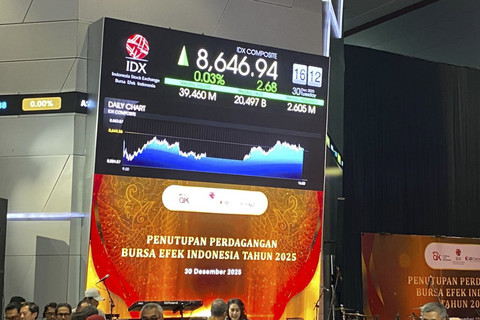 Penutupan perdagangan IHSG 2025 di Gedung BEI, Jakarta, Selasa (30/12/2025). Foto: Muhammad Fhandra Hardiyon/kumparan
