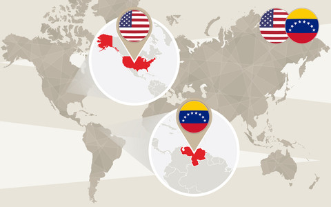 Perta Amerika Serikat dan Venezuela. Foto: BOLDG/Shutterstock