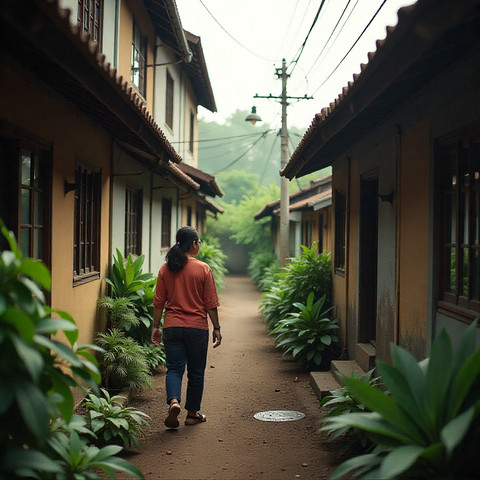 Ilustrasi Gen Z sedang berjalan di suatu kompleks perumahan. Sumber: Freepik