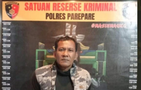 Mustabahuddin saat diamankan di Polres Parepare. Dok. Istimewa