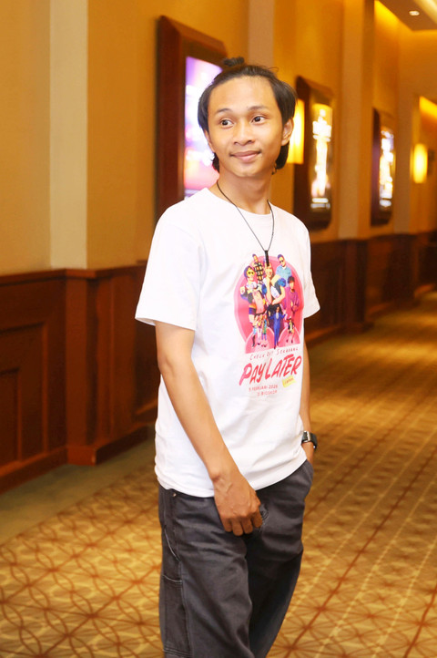 Fajar Sadboy saat launching poster film Paylater di Plaza Senayan, Jakarta, Selasa, (6/01/2026). Foto: Agus Apriyanto