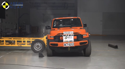 Tes tabrak iCar V23 di ASEAN NCAP. Foto: ASEAN NCAP