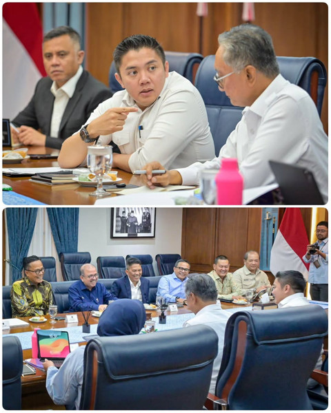 Seskab Teddy Indra Wijaya menerima Menteri PU, Menteri PKP, Kepala BP BUMN, dan Direktur Utama Waskita, Adhi Karya, Wijaya Karya, Nindya Karya, Hutama Karya PP, dan Brantas Abipraya, di Kantor Sekretariat Kabinet, Rabu (7/1/2026). Foto: sekretariat.kabinet/instagram
