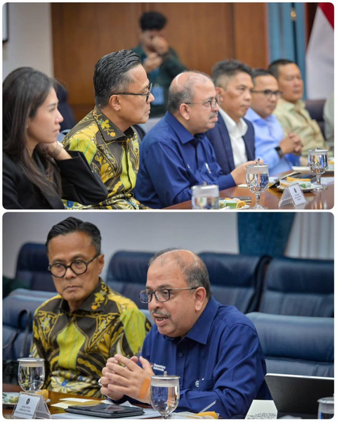 Seskab Teddy Indra Wijaya menerima Menteri PU, Menteri PKP, Kepala BP BUMN, dan Direktur Utama Waskita, Adhi Karya, Wijaya Karya, Nindya Karya, Hutama Karya PP, dan Brantas Abipraya, di Kantor Sekretariat Kabinet, Rabu (7/1/2026). Foto: sekretariat.kabinet/instagram