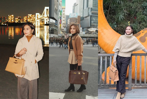 Gaya Prilly Latuconsina saat liburan ke Jepang. Foto: Instagram @prillylatuconsina96