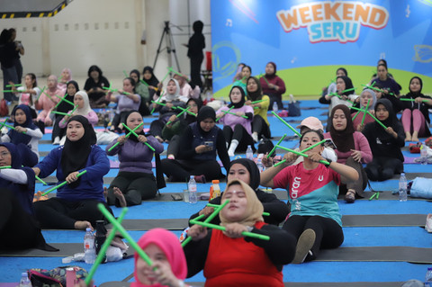 Pound Fit di acara kumparan Weekend Seru. Foto: kumparan