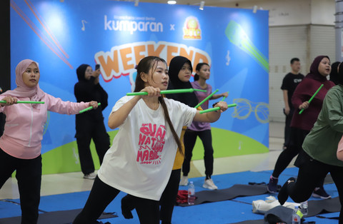 Pound Fit di acara kumparan Weekend Seru. Foto: kumparan