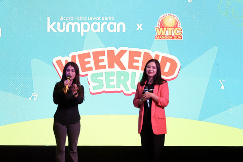Chief of kumparanMOM Dhini Hidayati memberikan sambutan dalam acara Kids Fashion Show Competition - kumparan Weekend Seru di WTC Mangga Dua, Jakarta Utara, Sabtu (10/1/2026). Foto: Jamal Ramadhan/kumparan