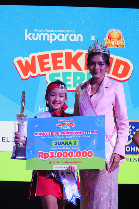 Pemenang Kids Fashion Show Competition kumparan Weekend Seru yang berlangsung di WTC Mangga Dua, Jakarta Utara, Sabtu (10/1/2026). Foto: Jamal Ramadhan/kumparan