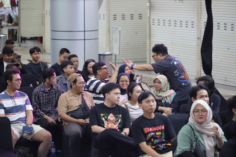 Acara Live Podcast by Podcast Seminggu dan Karaoke by DJ Pindu di Weekend Seru bersama kumparan di WTC Mangga Dua, Jakarta Utara, Sabtu (10/1/2026). Foto: Jamal Ramadhan/kumparan