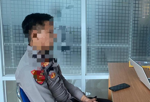 Oknum anggota Polresta Tangerang yang diduga aniaya kekasih di hotel. Foto: Dok. Istimewa
