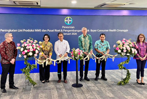 Menteri Kesehatan Republik Indonesia, Budi Gunadi Sadikin dalam acara Inauguration Bayer Supply Center Consumer Health Cimanggis - Upgrading Manufacturing Line MMS. Foto: Eka Nurjanah/kumparan
