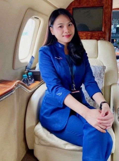 Florencia Lolita Wibisono, salah satu kru pesawat ATR 42-500 milik Indonesia Air Transport (IAT) yang jatuh di Sulawesi Selatan. Foto: Dok. Istimewa