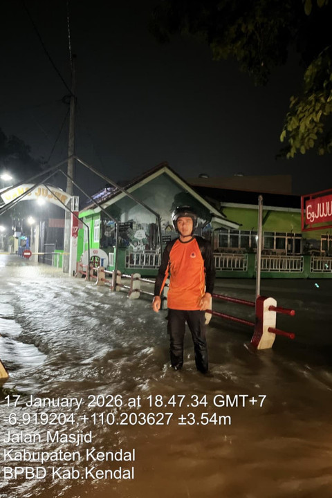 Banjir di Kendal, Jawa Tengah, Sabtu (17/1/2026). Foto: Dok. BPBD Provinsi Jawa Tengah