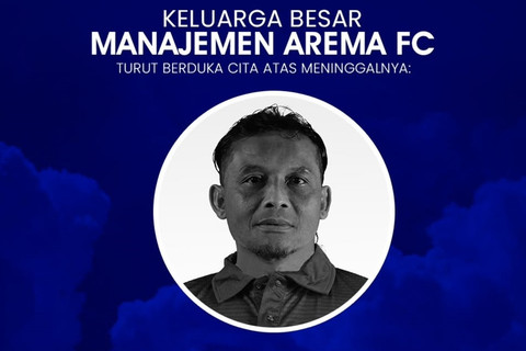 Asisten Pelatih Arema FC, Kuncoro, meninggal dunia pada Minggu (18/1/2026). Foto: Instagram/ @aremafcofficial