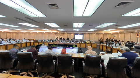 Rapat kerja Komisi XIII DPR dengan Kementerian Hukum di Kompleks Parlemen, Senayan, Jakarta, Senin (19/1). Foto: Nasywa Athifah/kumparan