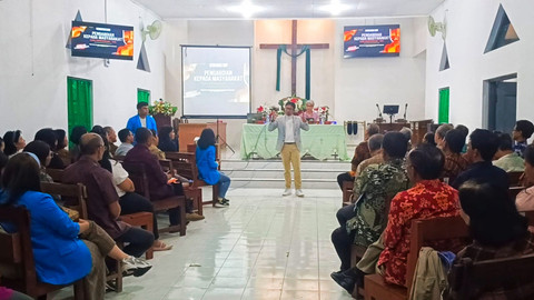 Workshop Komunikasi Empatik yang digelar oleh Dosen dan Mahasiswa Program Studi Ilmu Komunikasi UKI di GKJ Wedhari, Yogyakarta, pada 28 Oktober 2025.