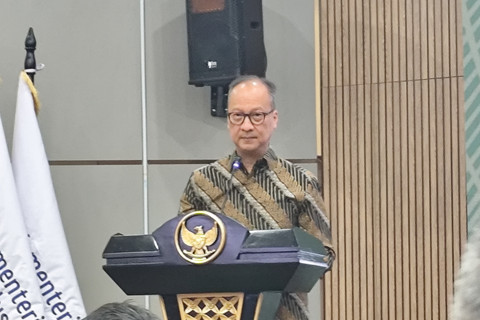 Menteri Perindustrian (Menperin) Agus Gumiwang Kartasasmita  dalam gelaran Business Matching Industri Pati Ubi Kayu, di Kantor Kemenperin, Jalan Widya Chandra VIII, Jakarta Selatan, Kamis (22/1/2026). Foto: Widya Islamiati/kumparan