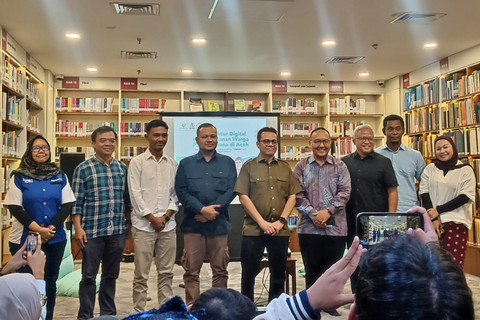 Komdigi beserta Relawan Aceh Tangguh menghelat kegiatan diskusi bertajuk Infrastruktur Digital & Ketahanan Warga Pascabencana di Aceh di Perpustakaan Kemkomdigi, Jakarta Pusat, Kamis (22/1/2026). Foto: Ryan Iqbal/kumparan