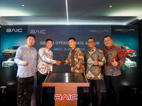 PT JIO Distribusi Indonesia selaku Agen Pemegang Merek (APM) BAIC Indonesia meresmikan Authorized Dealer BAIC Batam. Foto: Dok. BAIC
