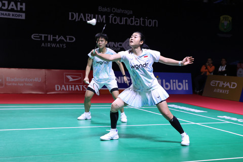 Amallia Pratiwi/Siti Fadia di Indonesia Masters 2026. Foto: Dok. PBSI