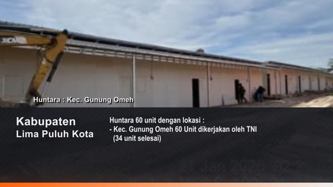 Pogres hunian sementara untuk korban bencana Sumatera. Foto: Bakom RI