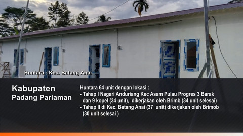 Pogres hunian sementara untuk korban bencana Sumatera. Foto: Bakom RI