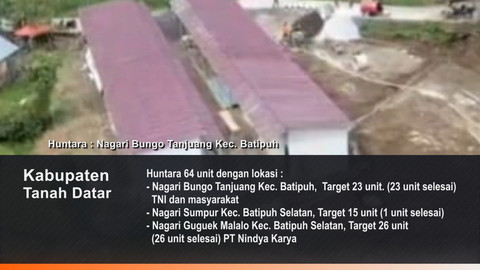 Pogres hunian sementara untuk korban bencana Sumatera. Foto: Bakom RI