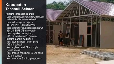 Pogres hunian sementara untuk korban bencana Sumatera. Foto: Bakom RI