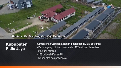 Pogres hunian sementara untuk korban bencana Sumatera. Foto: Bakom RI