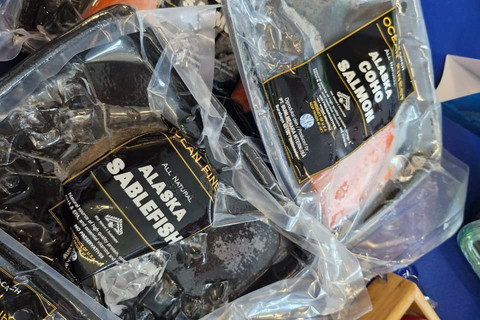 Produk pertanian AS yang akan ditampilkan dalam Festival Rasa Amerika yang digelar di Sarinah, Jakarta, Senin (26/1/2026). Foto: Nadia Riso/kumparan