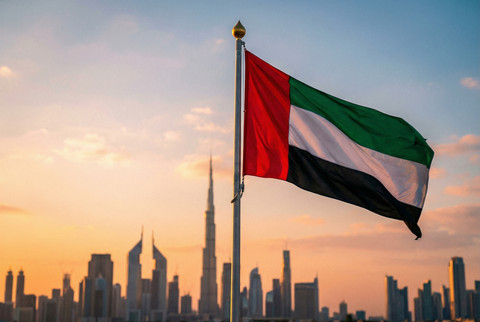 Bendera Uni Emirat Arab. Foto: Hanz2881/Shutterstock