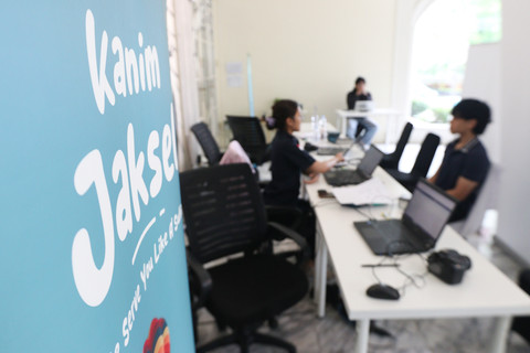 Kantor Imigrasi Kelas I Khusus Non TPI Jakarta Selatan melakukan program pelayanan pembuatan paspor di kumparan, Jakarta Selatan pada Rabu (28/01/26). Foto: Dzaki Fadilah Yusuf/kumparan