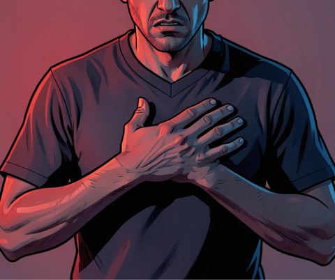 Ilustrasi nyeri dada. Foto: Dokumentasi pribadi