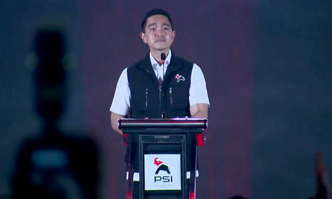 Momen Kaesang menangis saat menutup Rakernas PSI. Dok: Partai Solidaritas Indonesia