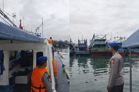 Penertiban parkiran kapal pelabuhan Muara Angke oleh Ditpolairud. Foto: Dok. Istimewa
