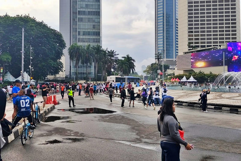 Suasana Car Free Day (CFD) di kawasan Bundaran HI, Jakarta Pusat, Minggu (1/2/2026). Foto: Jeni Ritanti/kumparan