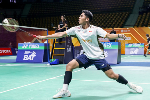 Tunggal putra Indonesia, Zaki Ubaidillah, saat bertanding di Thailand Masters 2026. Foto: Dok. PBSI